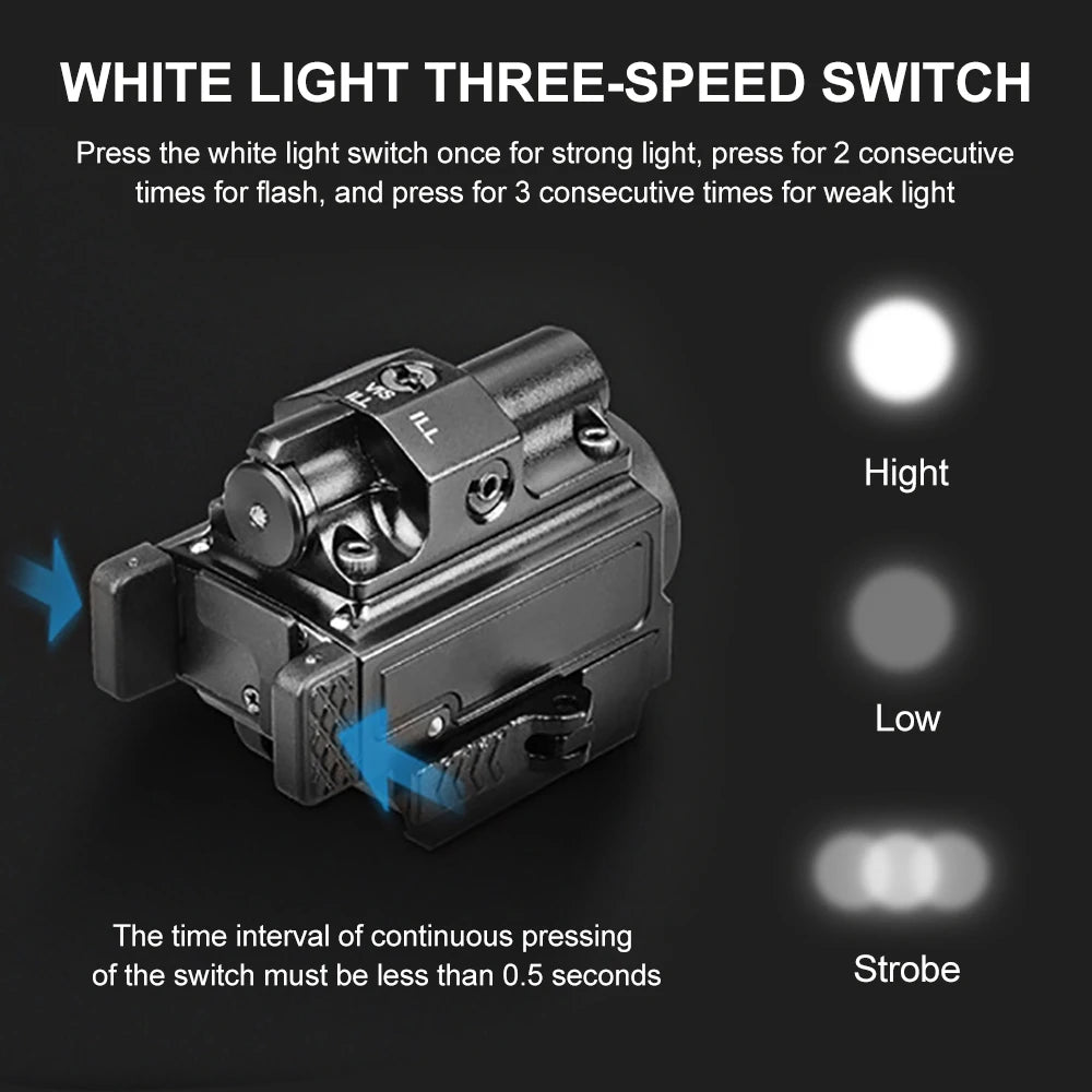 Solatac AR15 M4 1911 G17 G43X Green Laser & Flashlight Combo 800 Lumen ...